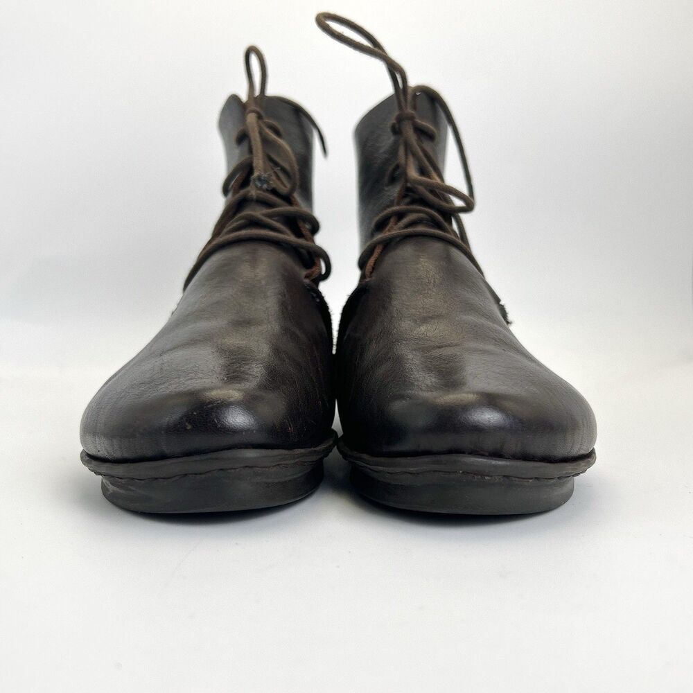 Trippen Lace-Up Ankle Shoes Women's Sz EU 40 US 8.5 Brown Leather Nomad F? - Picture 4 of 13